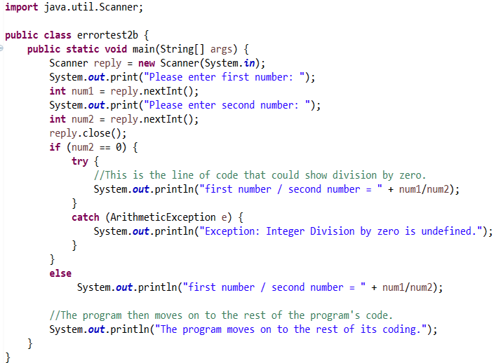 Throw Divide By Zero Exception Java at Jason Thomas blog